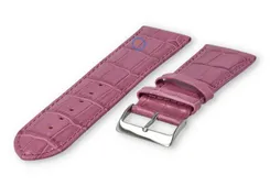 Basic croco watch strap - 24mm - blackberry