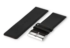 XL watch strap smooth leather - 30mm - black