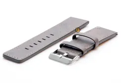 Oozoo Uhrenarmband 24mm Grau Leder