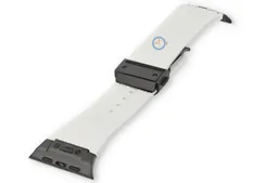 Hublot style strap Apple Watch 45 - white/black