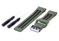 Garmin Fenix 5/6/7 watch band silicone - darkgreen/black