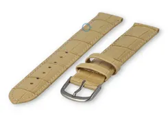 Extra-long crocoleather strap - 18mm - sand