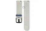 22mm siliconen bandje - ademend design - grijs/wit