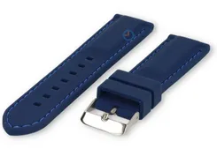 Watchstrap 22mm blue silicone