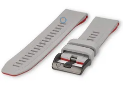 Garmin Fenix 7 soft silicone strap - grey/red - 22mm