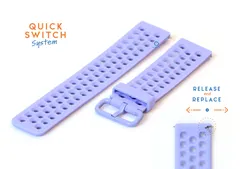Watchstrap 23mm perforated silicone lilac