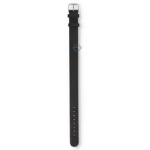 One-piece leather strap - 16mm - black