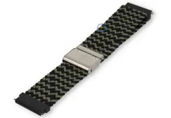 Nylon watch strap Polar Vantage M3 - 22mm - black/green fabric