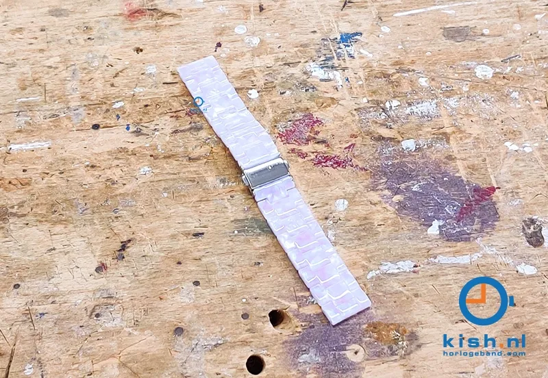 20mm resin Uhrenarmband - Perle pink