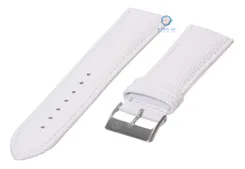 Watchstrap 22mm white lizard leather