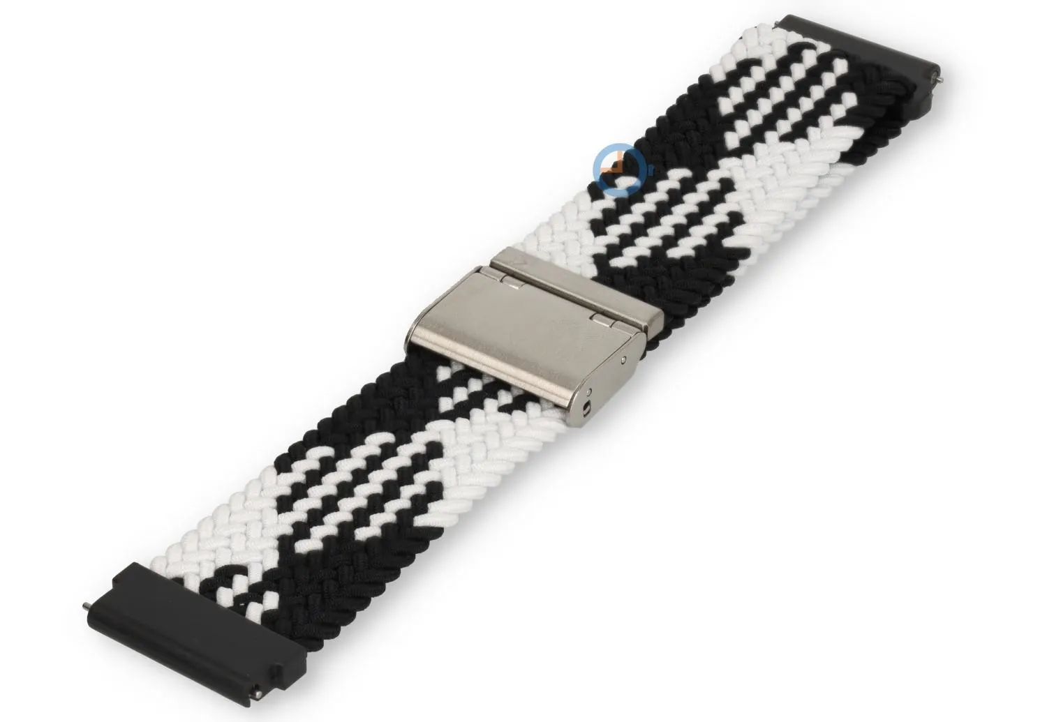 Nylon watch band Suunto Run - 22mm - black/white fabric