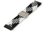 Nylon watch band Suunto Run - 22mm - black/white fabric