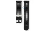 22mm siliconen bandje - ademend design - wit/zwart