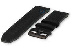 Premium leather band Garmin Fenix 8 - 51mm (black/green)