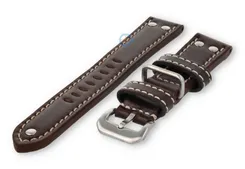 Vintage Flieger watch strap - 22mm - dark brown