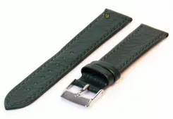 Watchstrap 18mm darkgreen buffalo leather