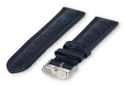 Strong calfskin watch strap - 22mm - dark blue