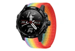 Nylon 26mm horlogeband met klittenband - Regenboog