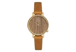 Kerbholz Uhrenarmband Emma Walnut Mustard