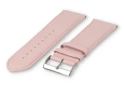 XL watch strap smooth leather - 28mm - pastel pink