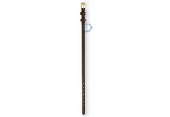 One-piece leather strap - 6mm - dark brown with gold