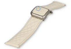 Luxury magnetic watch strap - 18mm leather - White