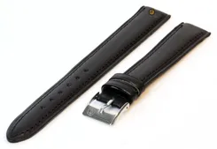 XXL Watchstrap 18mm classic black leather