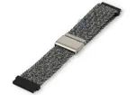 Stretchable waterproof strap - 22mm - black/white fabric