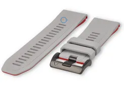 Garmin Fenix 7X soft silicone strap - grey/red- 26mm