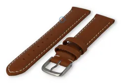 Oneven maat horlogeband leer - 17mm - cognacbruin
