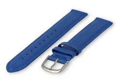 XL watch strap smooth leather - 18mm - royal blue