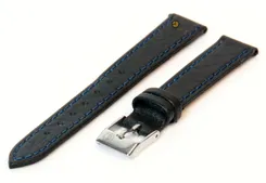 Watchstrap 14mm darkblue buffalo leather