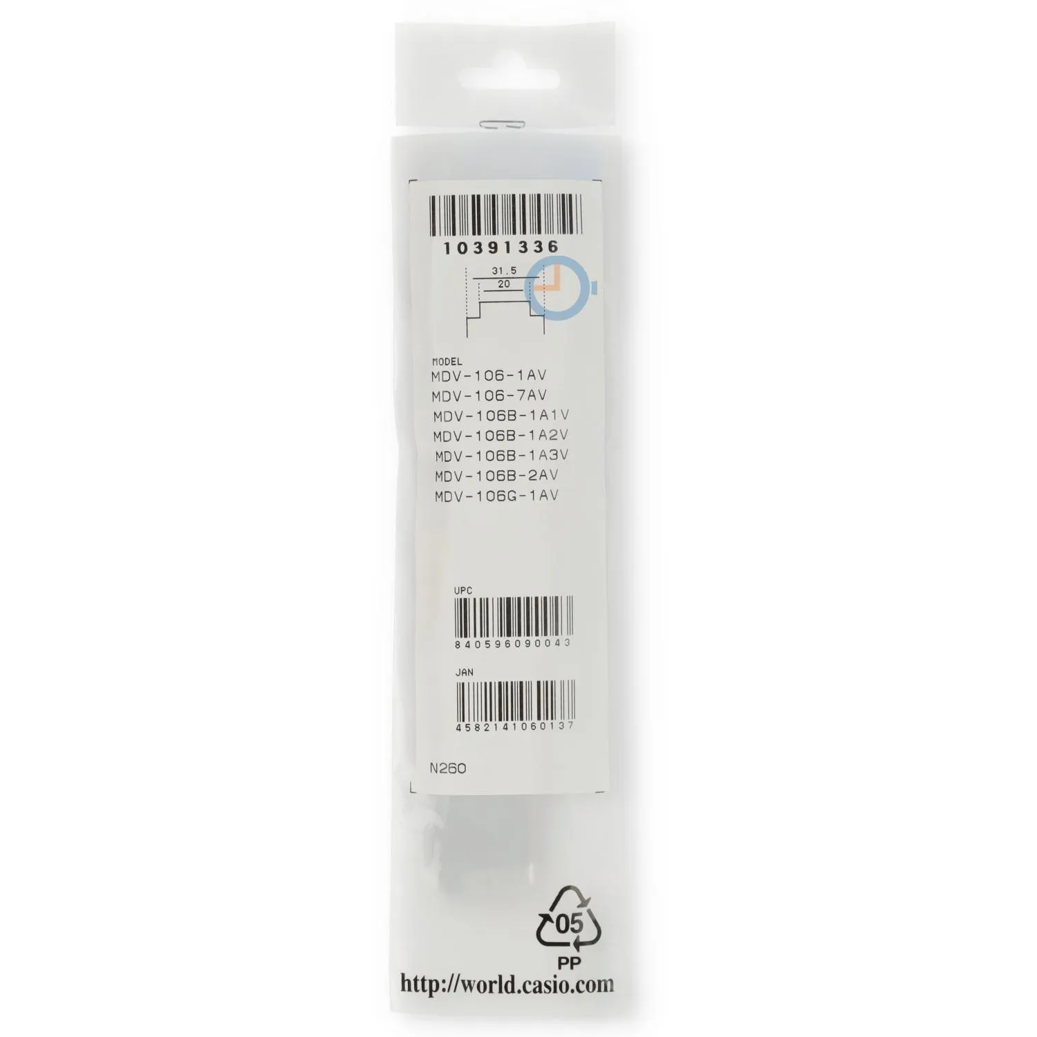 Casio Uhrenarmband MDV-106-7AVEF
