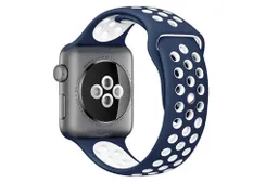 Ersatzband für Apple watch 41mm - Silikon blau/weiß