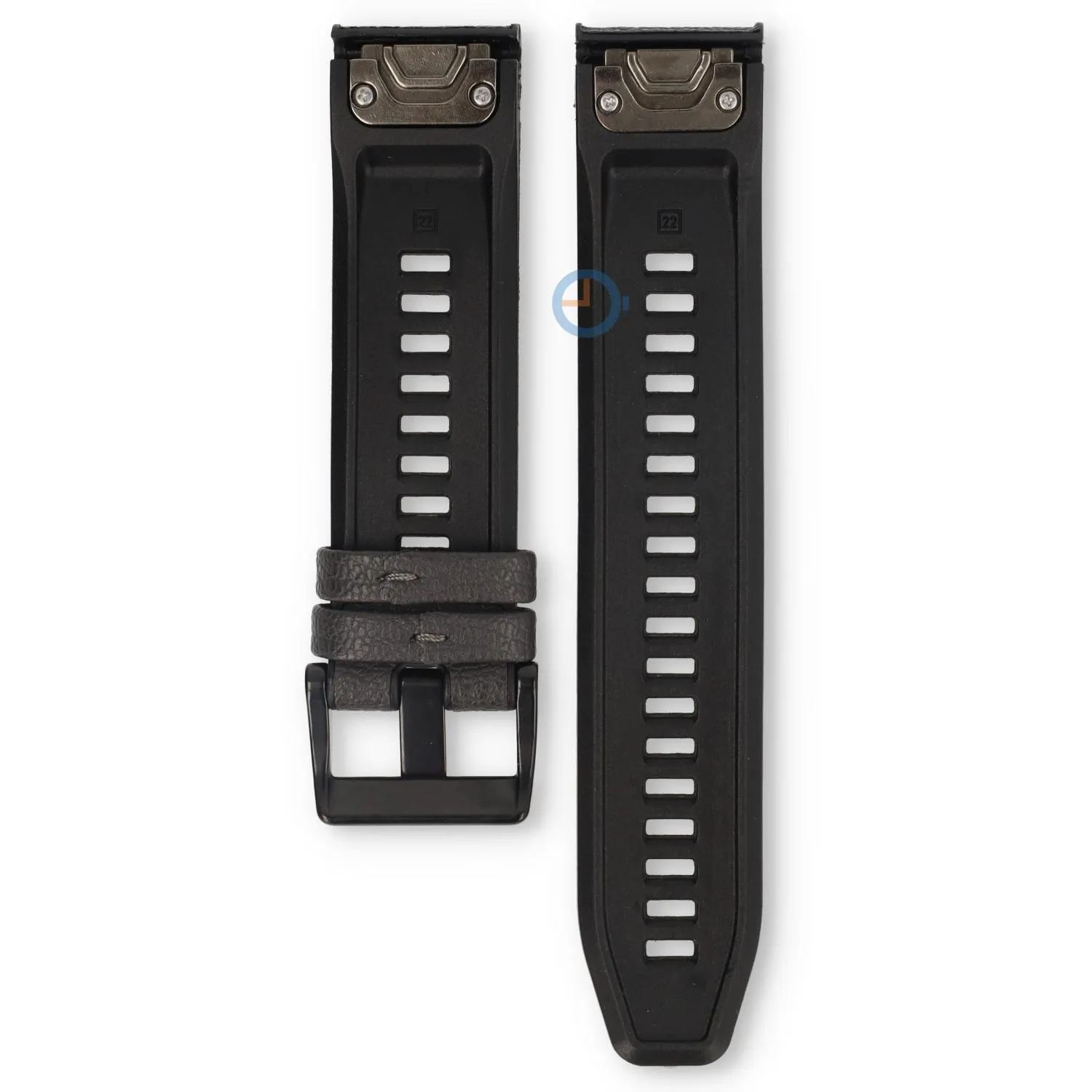 Garmin Fenix 5/6/7 watch band leather - Darkgrey