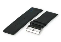 30mm watch strap smooth leather - dark green