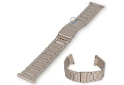 22mm matt steel linked strap - starlight