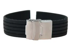 Horlogeband 24mm zwart