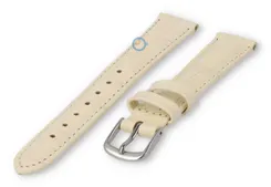 Small leather watch strap - 14mm - cream-coloured
