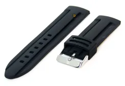 Watchstrap 22mm silicone black