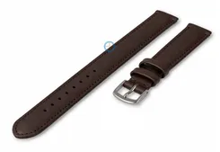 XXXL watch strap (250mm) dark brown leather - 14mm