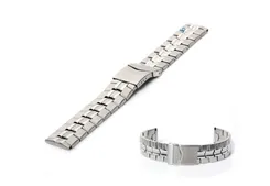 Uhrenarmband 22mm Silber Stahl matt/poliert (teilweise)