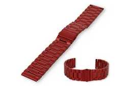 Uhrenarmband 22mm Stahl - Rot