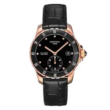 Certina Band C0142353605100A 17/16mm schwarzes Leder ohne Schließe