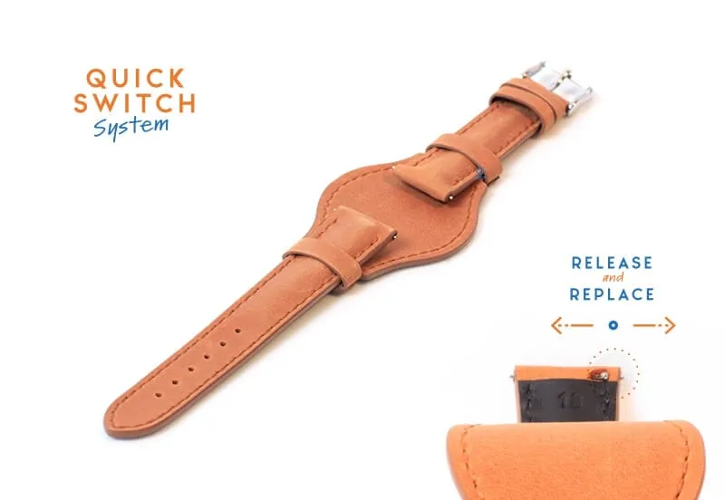 Watchstrap 18mm flieger brown