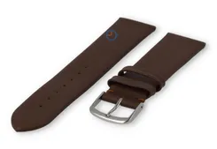 Seamless and smooth strap 22mm - dark brown