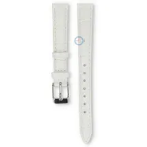 Universal 12mm white leather watch strap - Lorus