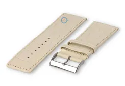 Deluxe croco watch strap - 30mm - cream-coloured