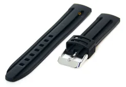 Watchstrap 18mm silicone black