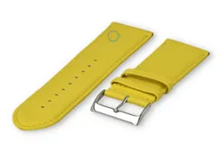 28mm watch strap smooth leather - yellow
